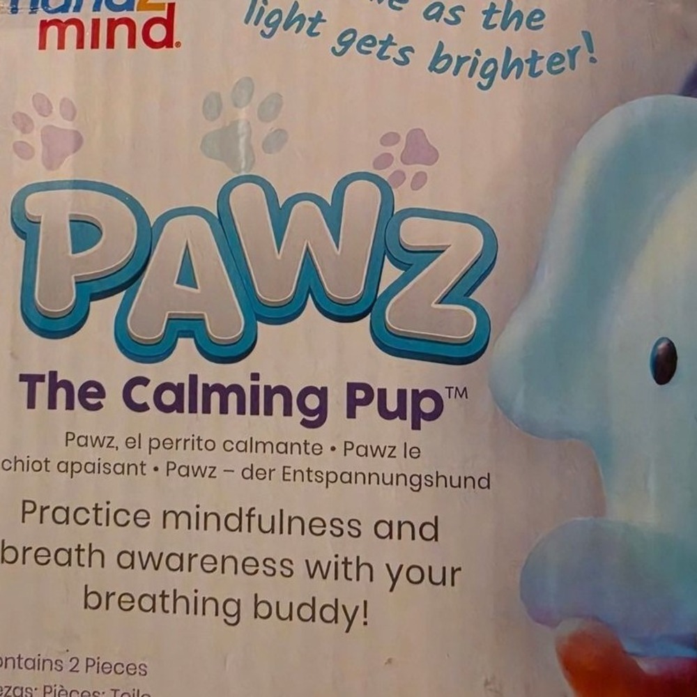 Hand2mind Pawz The Calming Pup Breathing Buddy Night Light 93384 Blue Puppy